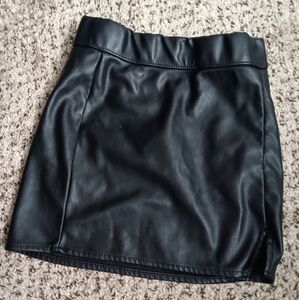 Black leather like skirt